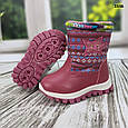 Чобітки зимові для дівчинки рожеві із зірочкою 23-28р, фото 7