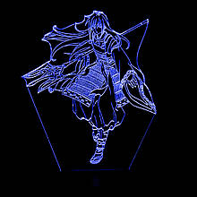 Акриловий світильник-нічник Шева-кун синій tty-n000947