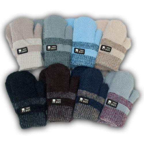 ОПТ Рукавиці утеплені дитячі, р. 15 (7-8 років) (12 шт./набір), фото 1