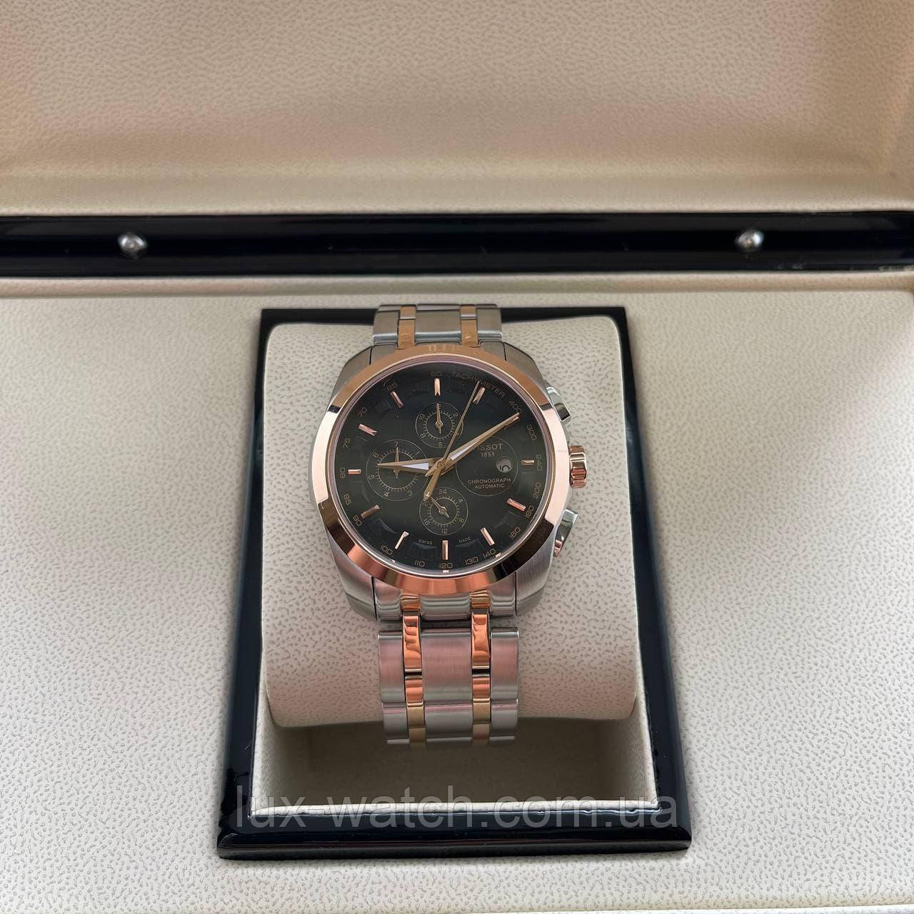 Годинник чоловічий наручний Tissot LT60 Metal Automatic Steel Silver-Gold-Gold-Black