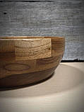 Салатниця дерев'яна ручної роботи горіха, фото 2