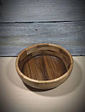 Салатниця дерев'яна ручної роботи горіха, фото 5