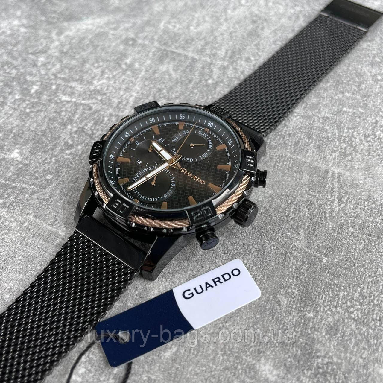 Годинник наручний Guardo B01352-5 Black-Cuprum оригінальний чудовий