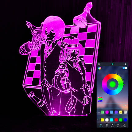 Акриловий світильник-нічник керування з телефона Великий з Бродячих Псів 2 tty-n000960, фото 1