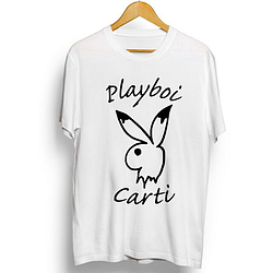 Футболка біла LOYS Playboi Carti black white print XS