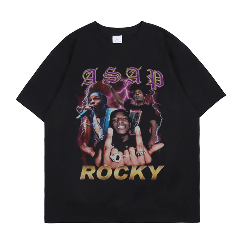 Футболка чорна LOYS Asap Rocky стиль XS