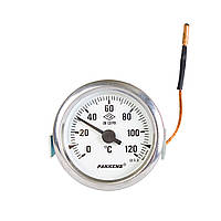 Термометр Pakkens, капиллярный, диаметр 60 мм, 2 метра, 120°C