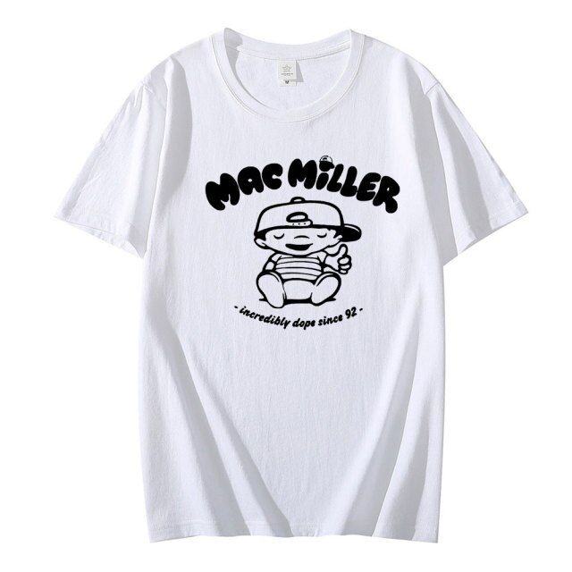 Футболка біла LOYS Mac Miller black white print