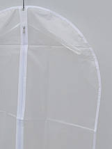Чохол для зберігання одягу плащівка білого кольору. Розмір 60х100 см, фото 2