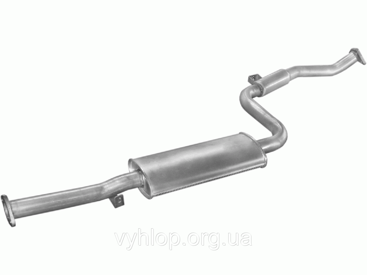 Резонатор Мітсубісі Карізма (Mitsubishi Carisma) (14.130) 1.8 GDi 05/97-02/99 Polmostrow алюминизированный