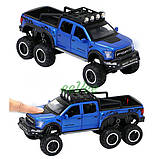 Машинка іграшка пікап Ford Raptor джип з мотоциклом моделька металева 20 см Синій (59156), фото 7