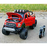 Іграшка пікап Ford Raptor позашляховик джип машинка моделька металева колекційна Червоний (59159), фото 5