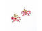 Срібні сережки *Метелик* з рожевими Фіанітами, фото 2