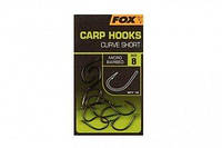 Карповые крючки Fox - Curve Shank - size 8 - курв шенк №8 (10шт), крючки для рыбалки