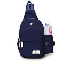 Молодіжний жіночий міський спортивний рюкзак сумка-бананка Cruise, 4 кольори синій