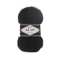 Alize Mohair Classic чёрный №60