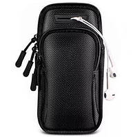 Универсальная сумка-чехол для смартфона на руку чёрная