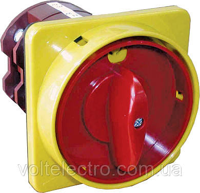 Перемикач "0-1" CS 32 10 U LK з можливістю блокування замком у положенні "0" (жовто-червоний), фото 1