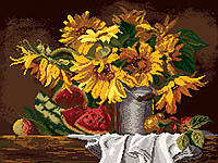 Вышивка крестом подсолнухи, Матренин посад 1902 Канва цветы Вкус лета