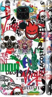 Чехол на Xiaomi Redmi Note 9 Many different logos "4022c-2017-47372"