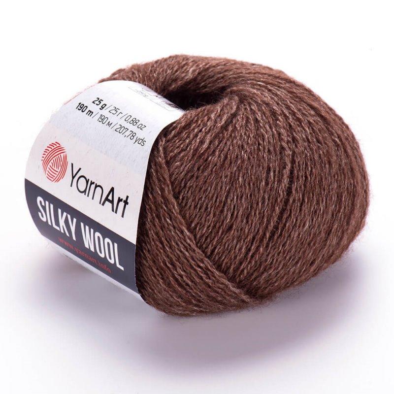 YarnArt Silky Wool — 336 коричневий