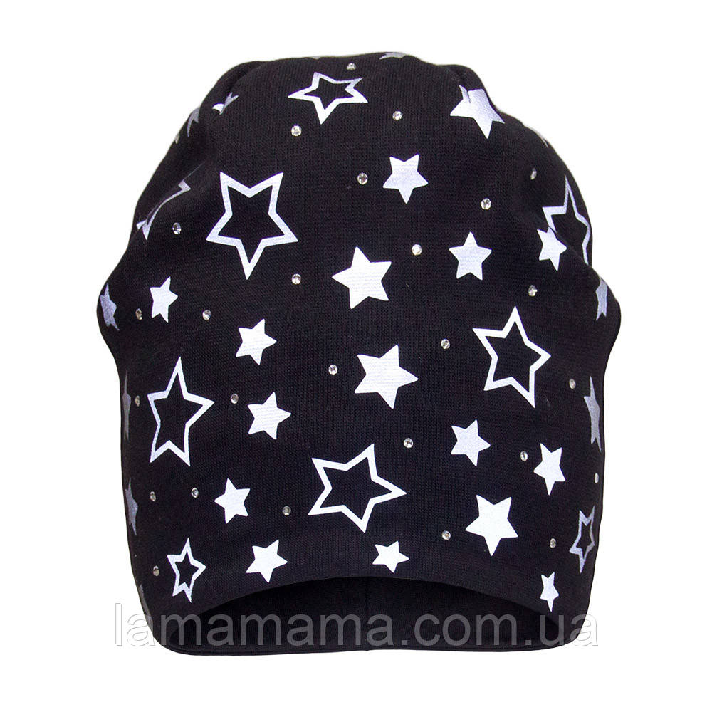 Демісезонна шапка подвійна Зірки зі світловідображаючим декором David's Star, фото 1