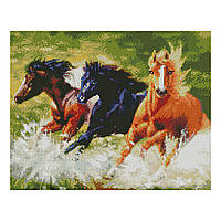 Алмазная мозаика Strateg «Дикие лошади», 40х50 см