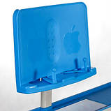 Дитяча пластикова парта зі стільчиком із регулюванням висоти та нахилу B02 Синя + Подарунок, фото 3