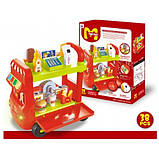 Дитячий ігровий набір кухня візок Макдоналдс на батарейці W044 світло-звук + Подарунок, фото 2
