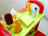 Дитячий ігровий набір кухня візок Макдоналдс на батарейці W044 світло-звук + Подарунок, фото 5