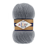 Alize Angora Real 40 угольно серый №87