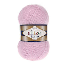 Alize Angora Real 40 светло розовый №185