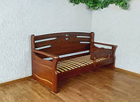 Детский диван - кровать с защитным бортиком из массива натурального дерева "Американка" от производителя