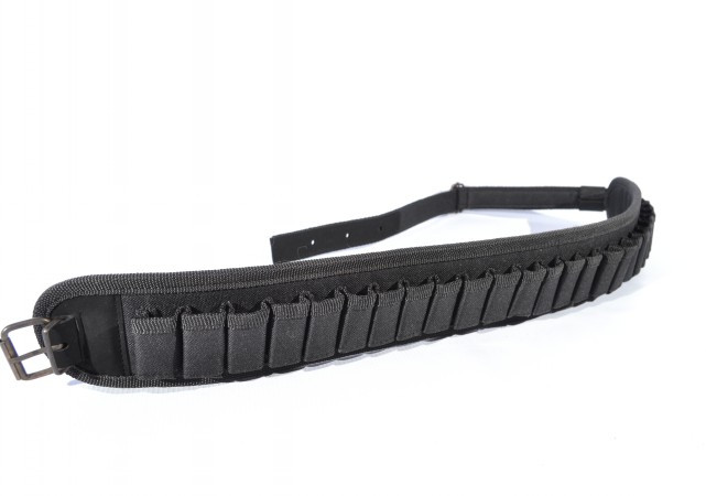Патронташ на 24 патрони відкритий синтетичний чорний, фото 1