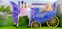 Карета з конем на батарейках і лялькою 38386 (коробка з вітрини)