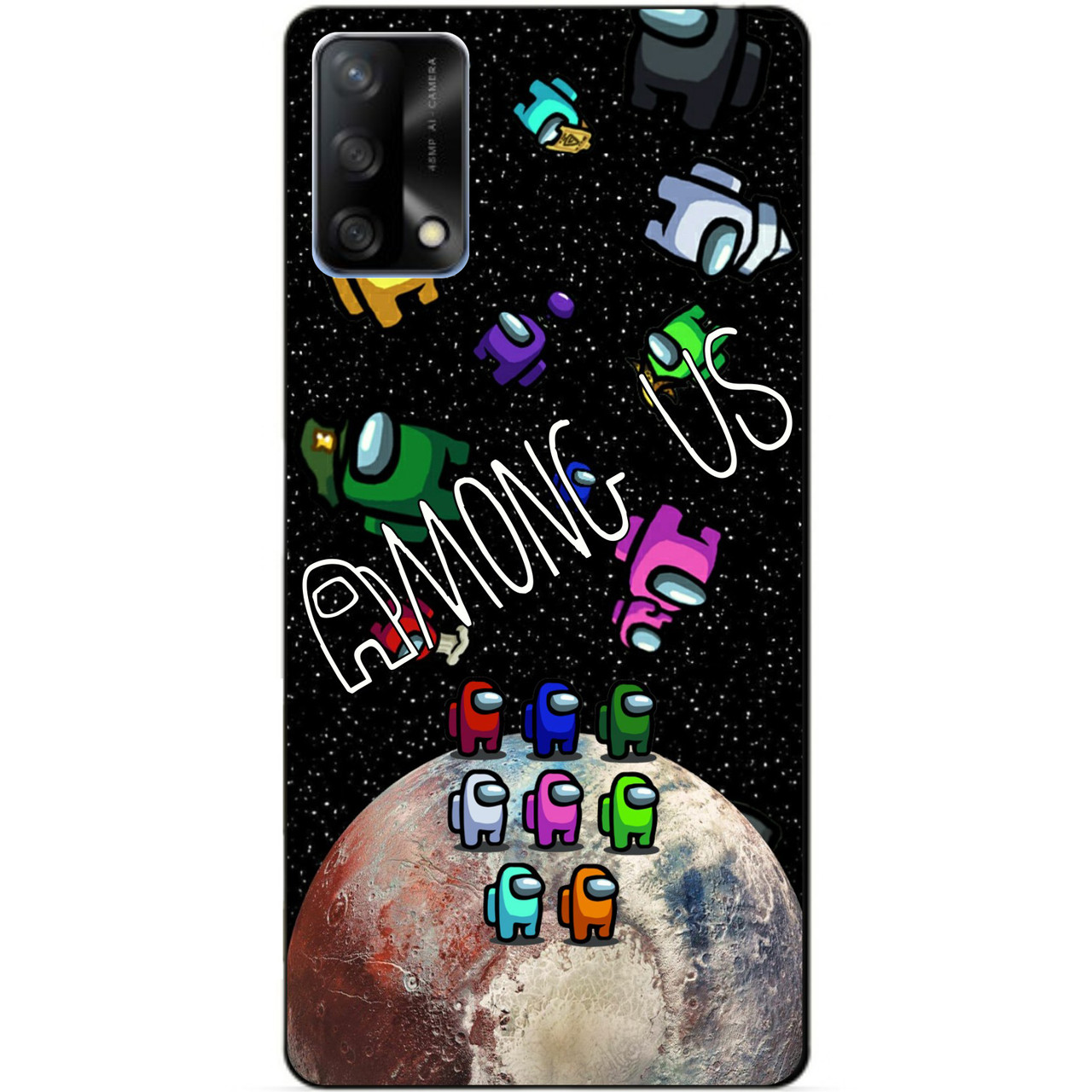 Силіконовий бампер чохол для Oppo A74 з малюнком Амонг Ас