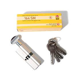 Циліндр дверний KALE 164SNC 45/45 ключ/баранчик 90мм