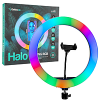 Кольцевая лампа Gelius Pro Halo RGB Ring 33см GP-LR033 I Селфи-лампа Gelius Pro Halo