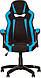 Комп'ютерне ігрове геймерське крісло Комбо Combo Tilt PL-73 тканина MF-A/AB-31 чорний з блакитним, фото 2