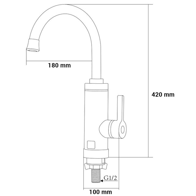 Проточный кран-водонагреватель для кухни акватика