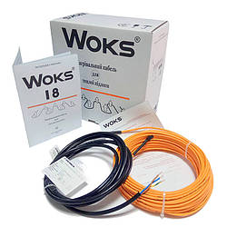 Нагрівальний кабель Woks 18 72м