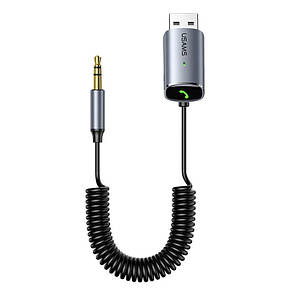 Адаптер USAMS Aluminum Alloy Car Wireless Audio Receiver US-SJ504 Bluetooth, TF Card, фото 1