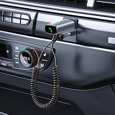 Адаптер USAMS Aluminum Alloy Car Wireless Audio Receiver US-SJ504 Bluetooth, TF Card, фото 4