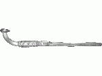 Труба колекторна Опель Меріва А (Opel Meriva A) 1.605-10 (17.614) Polmostrow алюминизированный