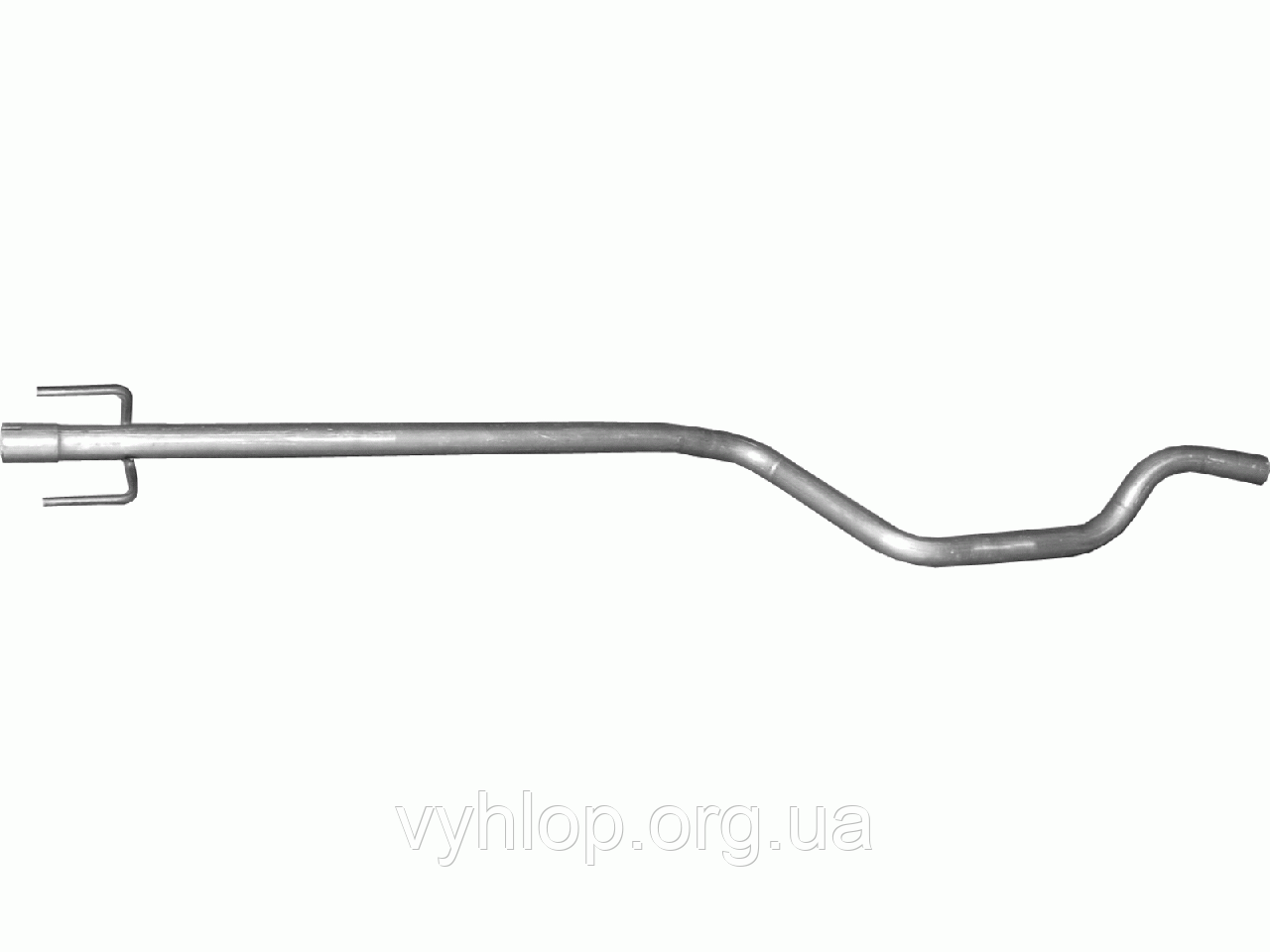 Труба середня Опель Меріва А (Opel Meriva A) 1.7 D 03-05 (17.642) Polmostrow алюминизированный