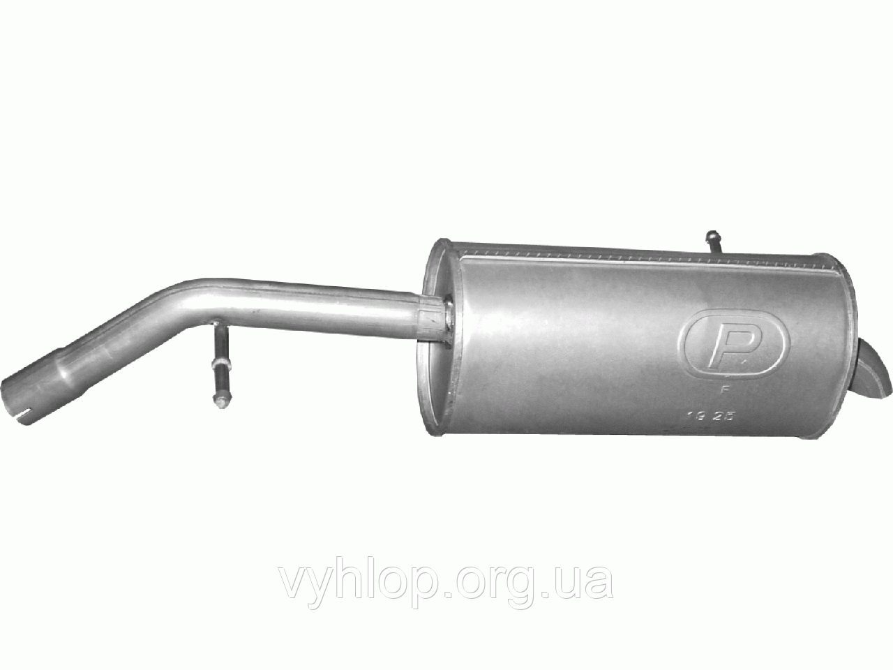 Глушник Пежо 207 (Peugeot 207) 1.6 D 06-11 (19.25) Polmostrow алюминизированный