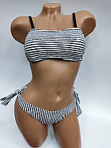 ОПТ Модний купальник трансформер портупея ремені двоє плавок Sisianna 5445 36-44 чорний на 40 42 44 46 48 розмір, фото 4