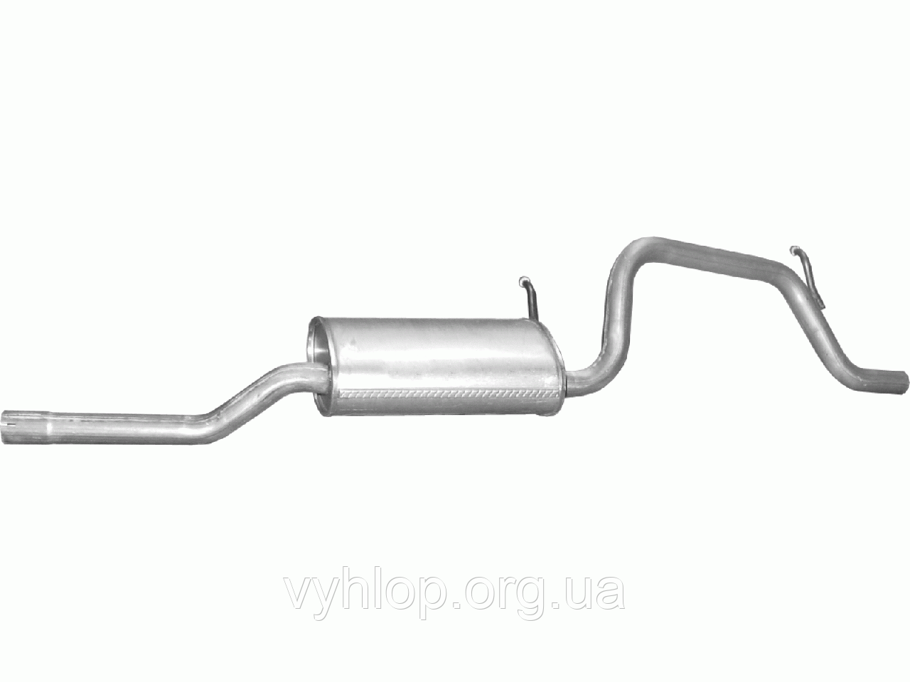Глушник Опель Агіла А (Opel Agila А) 1.2 i 16V 00-08 (17.604) Polmostrow алюминизированный
