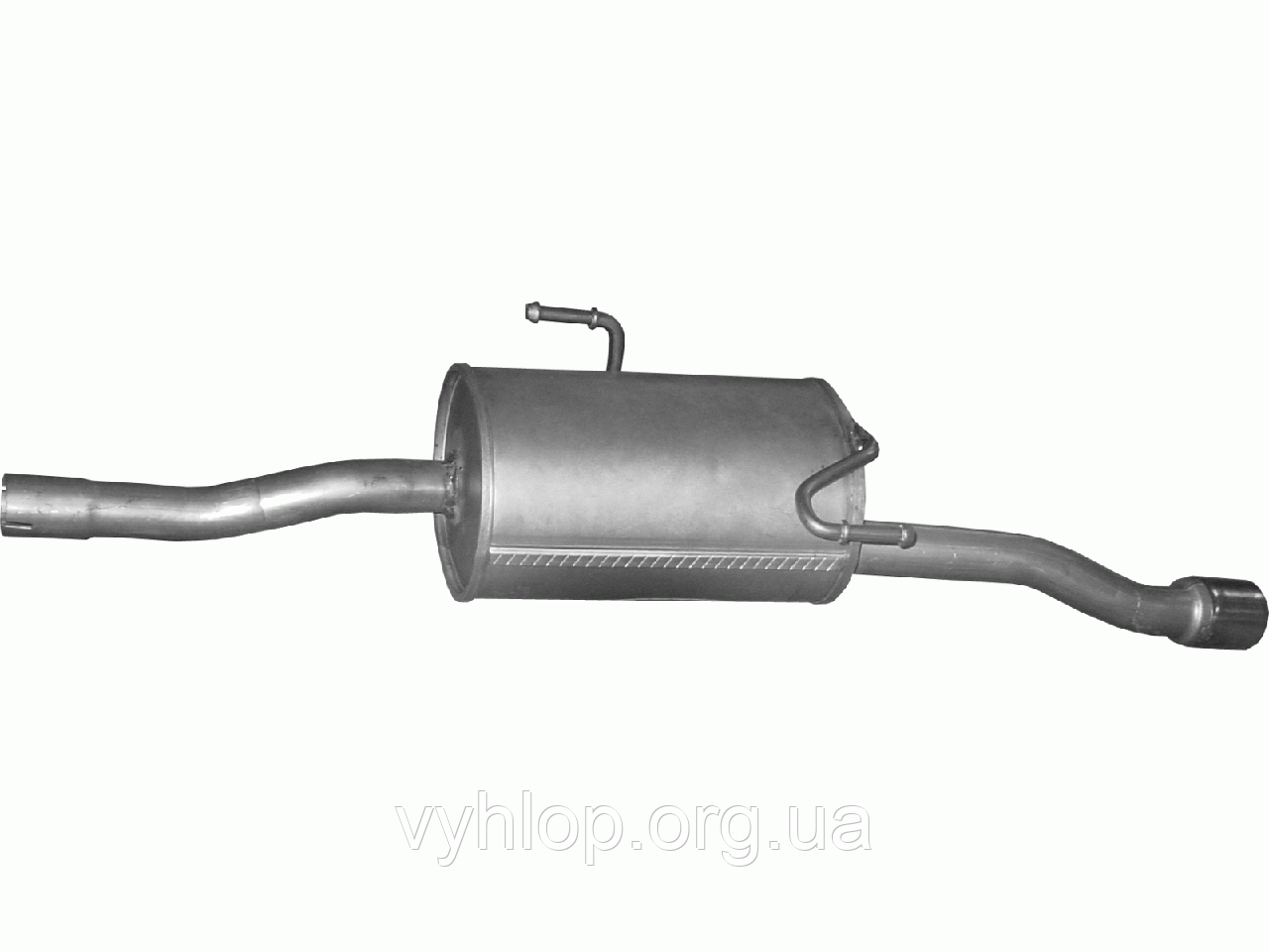Глушник Пежо (PEUGEOT) 206+ 1.4 D 09 - 13 (19.37) Polmostrow алюминизированный Польща