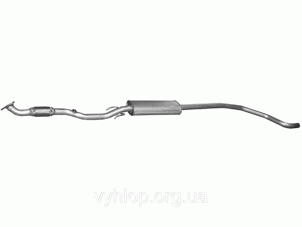 Резонатор Опель Корса Д (Opel Corsa D) 1.4 06 - (17.340) Polmostrow